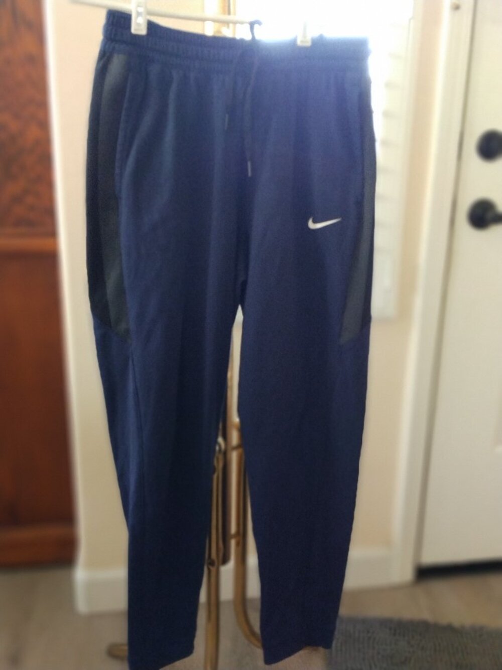 Men's Niki Terma-Fit Athletic Pants Large Navy Blue